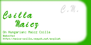 csilla maicz business card